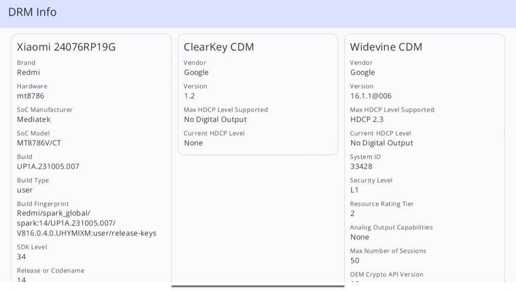 Redmi Pad SE 8.7 4G Widevine