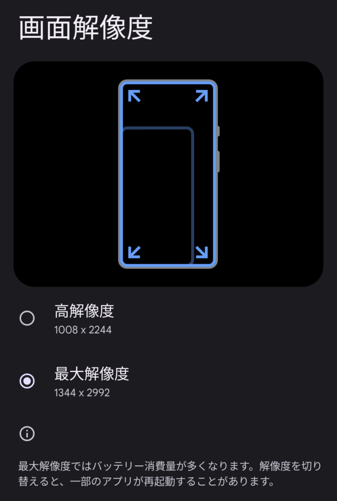 Google Pixel 9 Pro XL 解像度