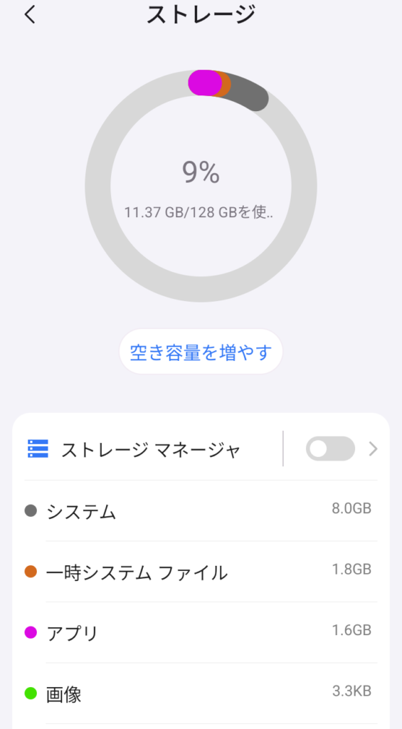 Blackview SHARK 6 ストレージ